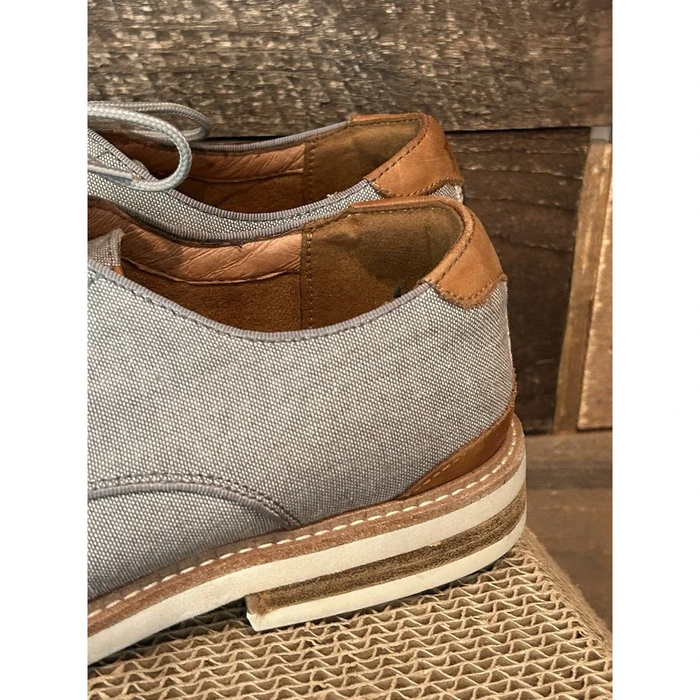 Florsheim Highland Gray Canvas‎ Plain Toe Oxford Men's Size 7.5 14273-20